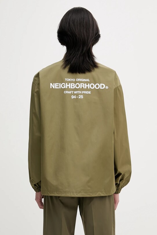 Odzież NEIGHBORHOOD kurtka WINDBREAKER 251TSNH.JKM07 zielony
