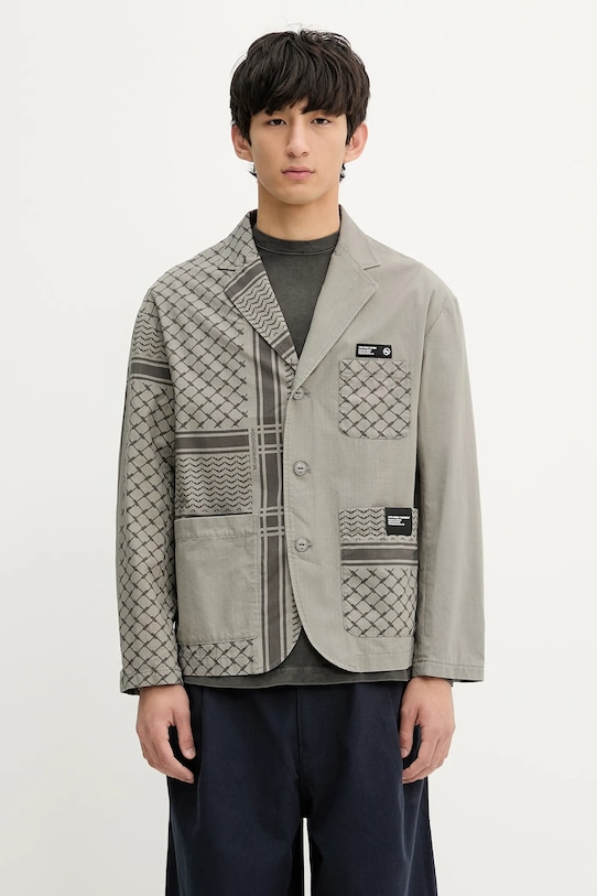 Pamučna jakna NEIGHBORHOOD PT SHEMAGH bez tople podstave siva 251UTNH.JKM02