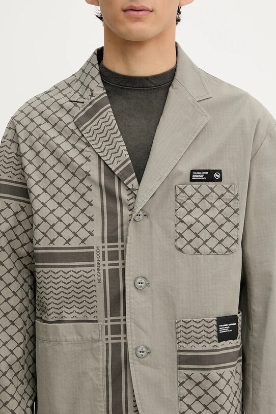 Pamučna jakna NEIGHBORHOOD PT SHEMAGH siva 251UTNH.JKM02