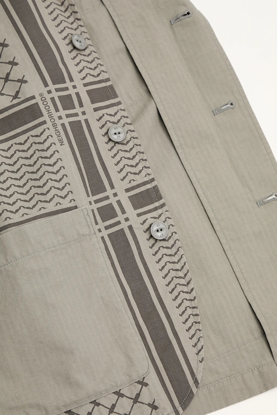 Pamučna jakna NEIGHBORHOOD PT SHEMAGH 251UTNH.JKM02 siva