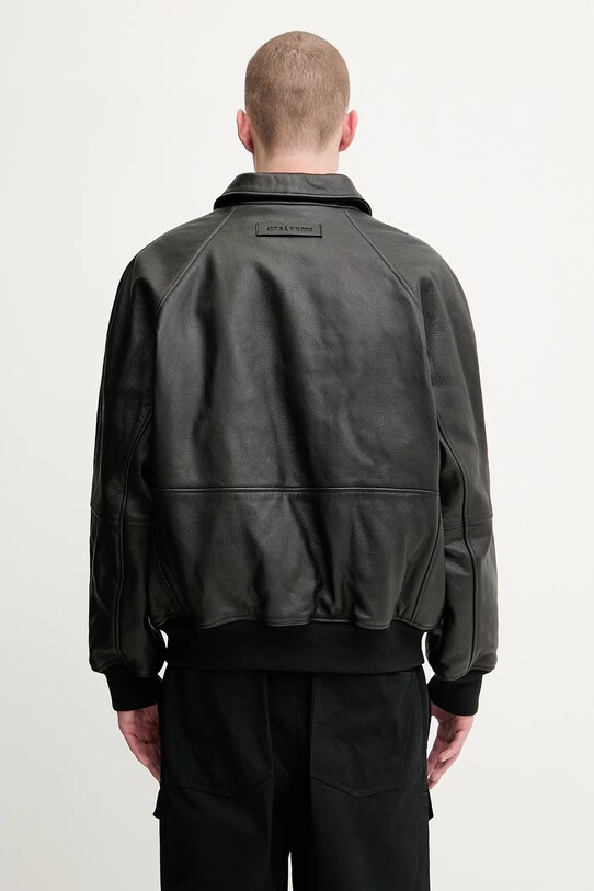 Odzież 1017 ALYX 9SM kurtka skórzana Leather varsity AAMOU0545LE01 czarny