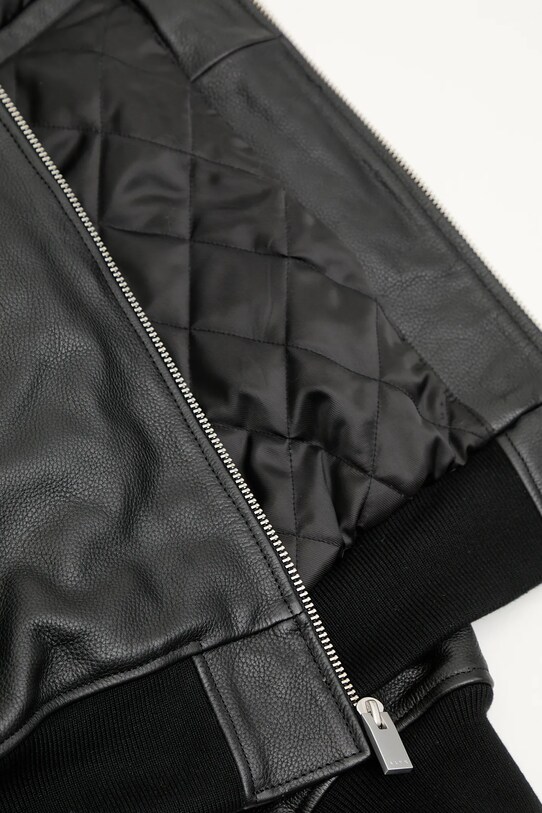 1017 ALYX 9SM kurtka skórzana Leather varsity AAMOU0545LE01 czarny