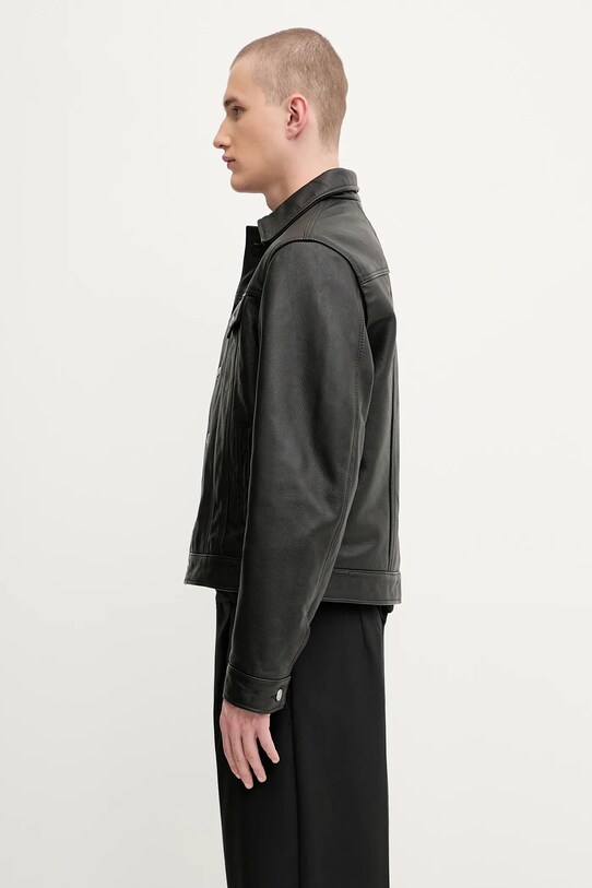 1017 ALYX 9SM leather jacket Leather varsity AAMOU0546LE01 black SS25