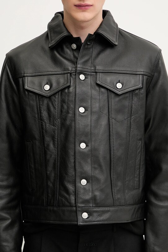 1017 ALYX 9SM leather jacket Leather varsity black AAMOU0546LE01