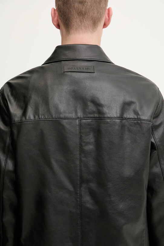 1017 ALYX 9SM kurtka skórzana Four button leather AAMOU0548LE01 czarny