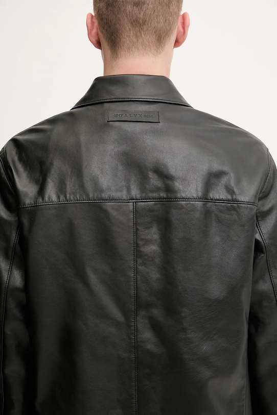 1017 ALYX 9SM leather jacket Four button leather AAMOU0548LE01 black