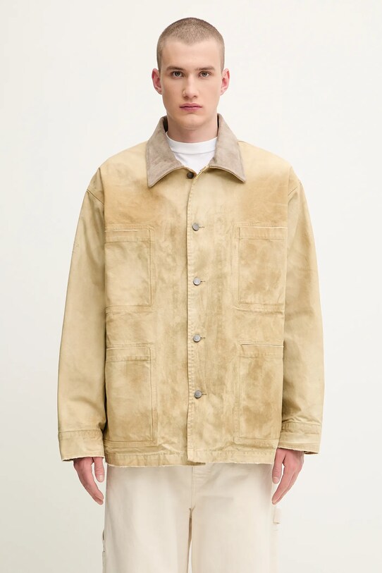 1017 ALYX 9SM kurtka bawełniana Work twill bez kaptura beżowy AAMOU0549FA01