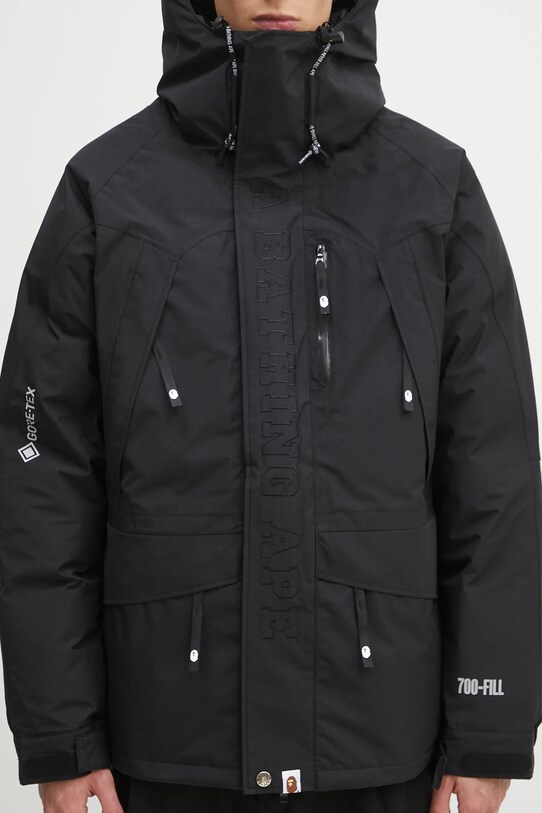 Пухова куртка A Bathing Ape Gore-tex snowboard down jacket чорний 1K70144004