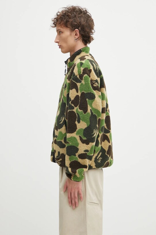 Dvostrana jakna A Bathing Ape ABC camo boa ripstop reversible 1K80140010 zelena SS25