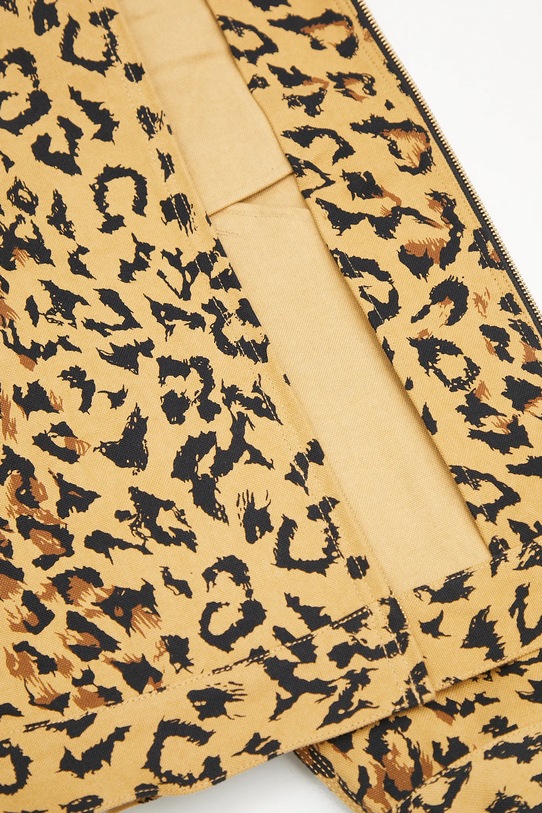 Bavlněná bunda Wacko Maria DICKIES / LEOPARD WORK JACKET 25SS.WMO.DC03 béžová