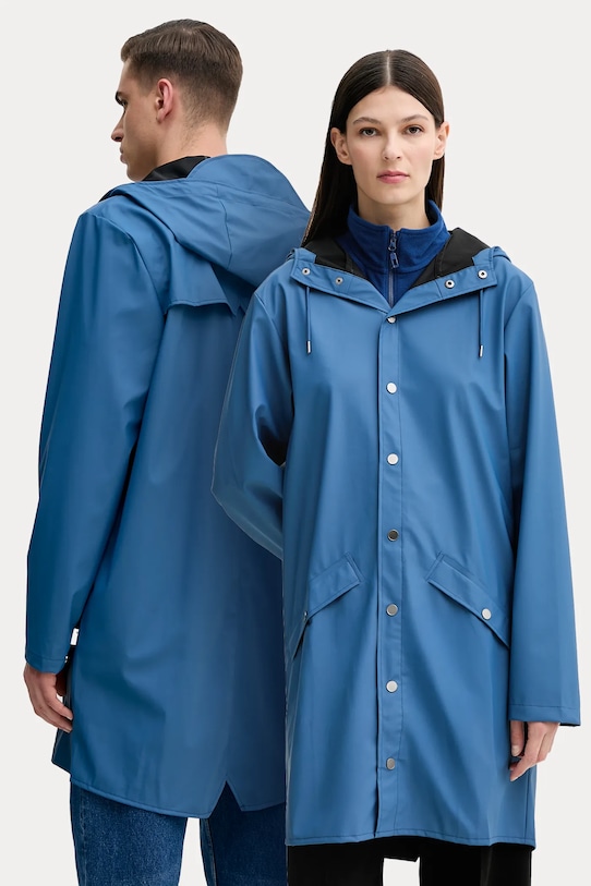 Rains geaca Long Jacket W3 necaptusit albastru 12020.109