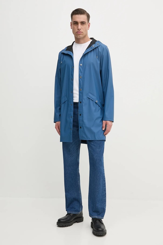 Rains geaca Long Jacket W3 albastru 12020.109