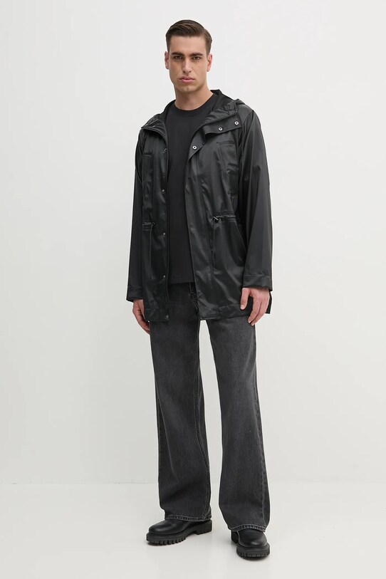Rains giacca Bold Long Jacket W3 nero 12110.84