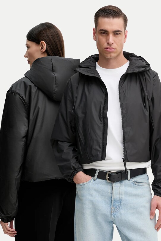 Rains geacă Lohja Short Insulated Jacket W3T1 cu captuseala negru 15780.01