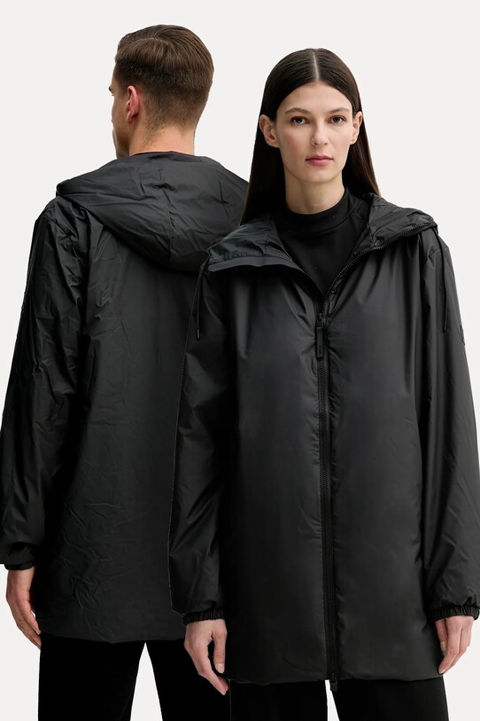 Rains geacă Lohja Long Insulated Jacket W3T2 cu captuseala negru 15790.01