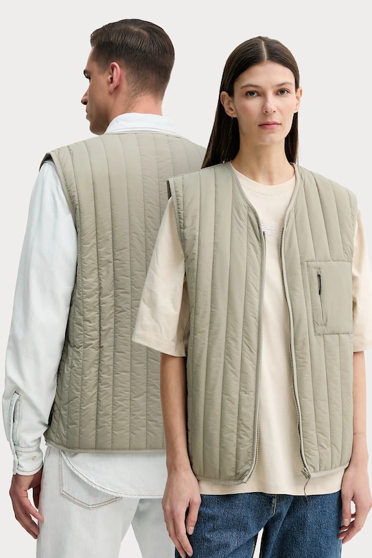 Rains bezrękawnik Banja Liner Vest T1 bez kaptura zielony 21660.108