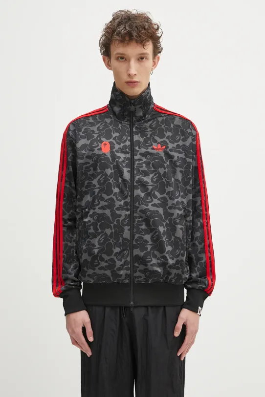Mikina adidas Originals adidas Originals x BAPE Firebird Track Top AOP vzorovaný čierna JN7117