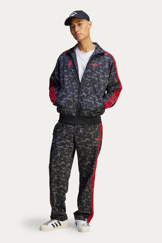 adidas Originals x BAPE SSTR PACK sweatshirt Firebird Track Top AOP JN7117 black color patterned JN7117