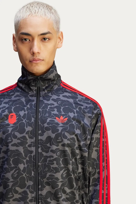 adidas Originals x BAPE SSTR PACK sweatshirt Firebird Track Top AOP JN7117 black color patterned JN7117