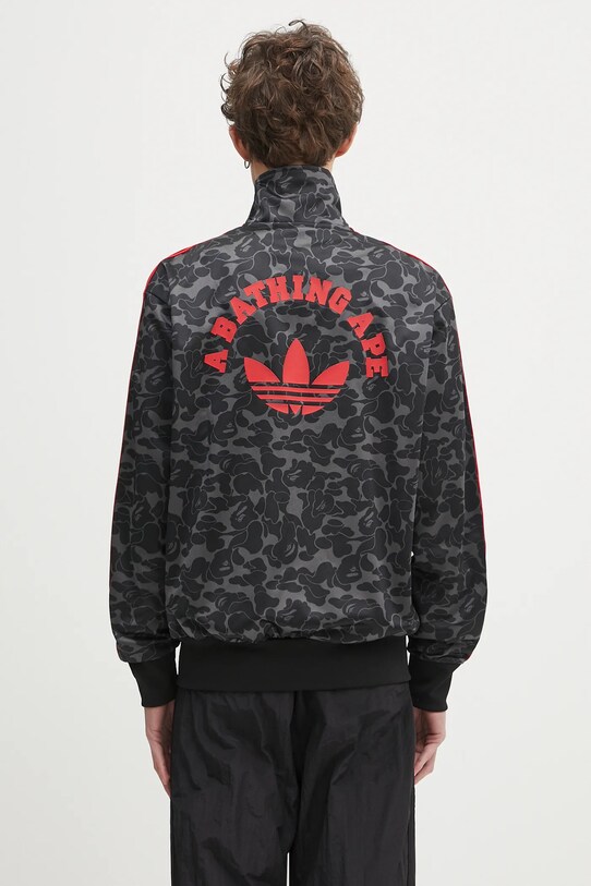 Dukserica adidas Originals adidas Originals x BAPE Firebird Track Top AOP JN7117 crna