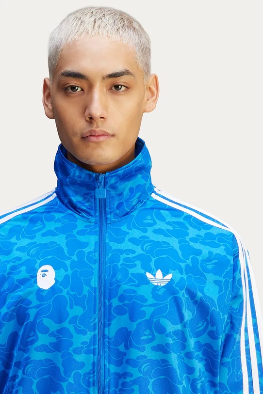 adidas Originals x BAPE SSTR PACK sweatshirt Firebird Track Top AOP JN7118 blue color patterned JN7118