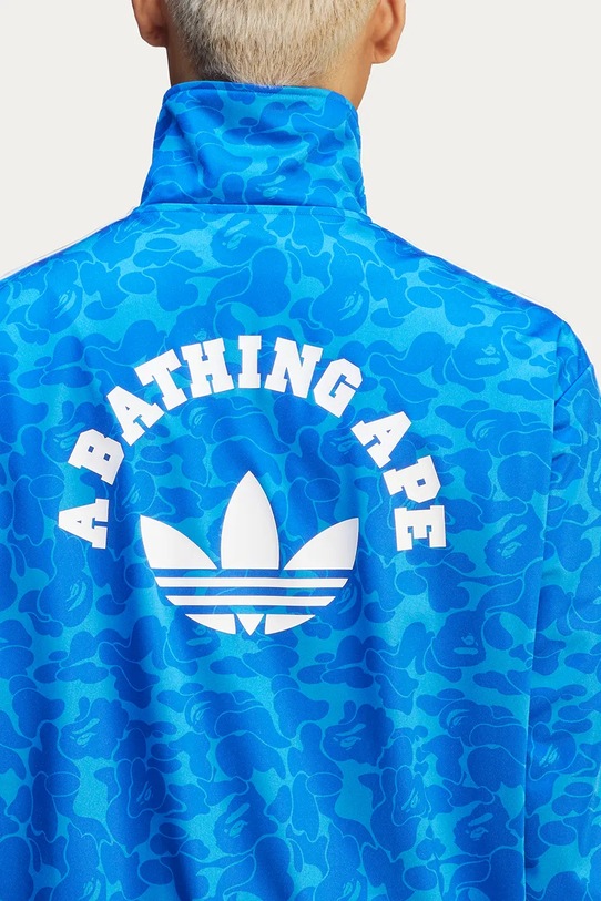 adidas Originals x BAPE SSTR PACK sweatshirt Firebird Track Top AOP blue color patterned JN7118 JN7118