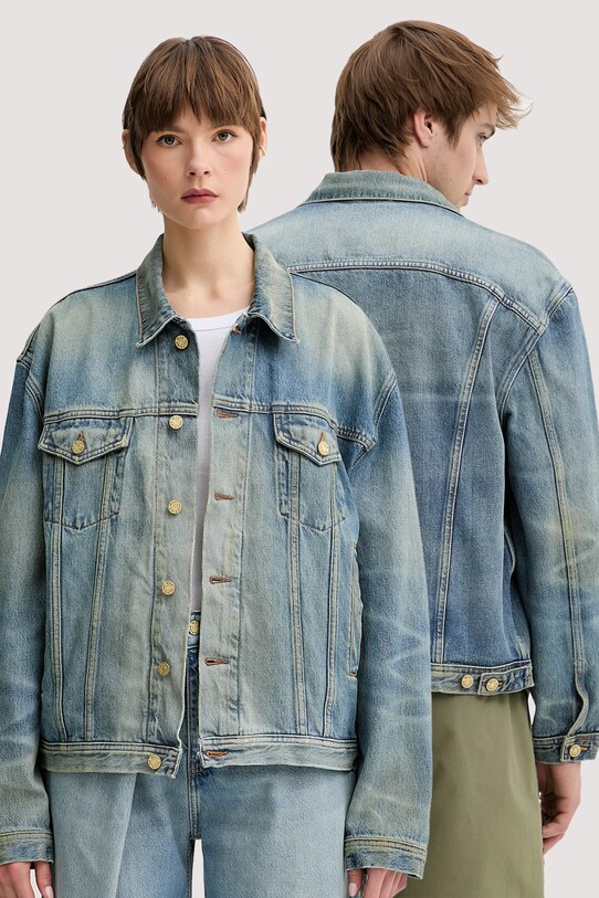 Won Hundred geacă din denim necaptusit albastru 3569.15028