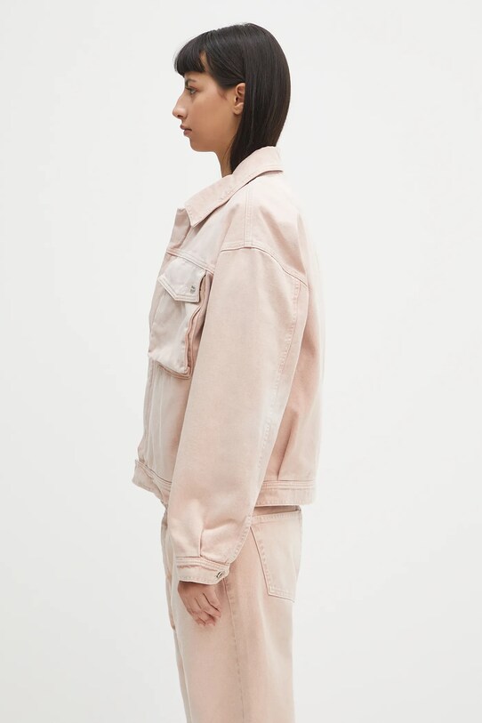 Filling Pieces kurtka jeansowa Denim różowy 78620769974