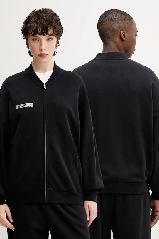 Jakna Pangaia Midweight Bomber Jacket bez kapuljače crna 10002360