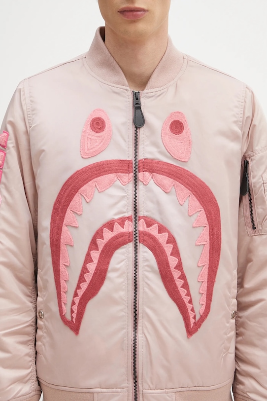 A Bathing Ape kurtka bomber Shark nylon twill 1K80241005