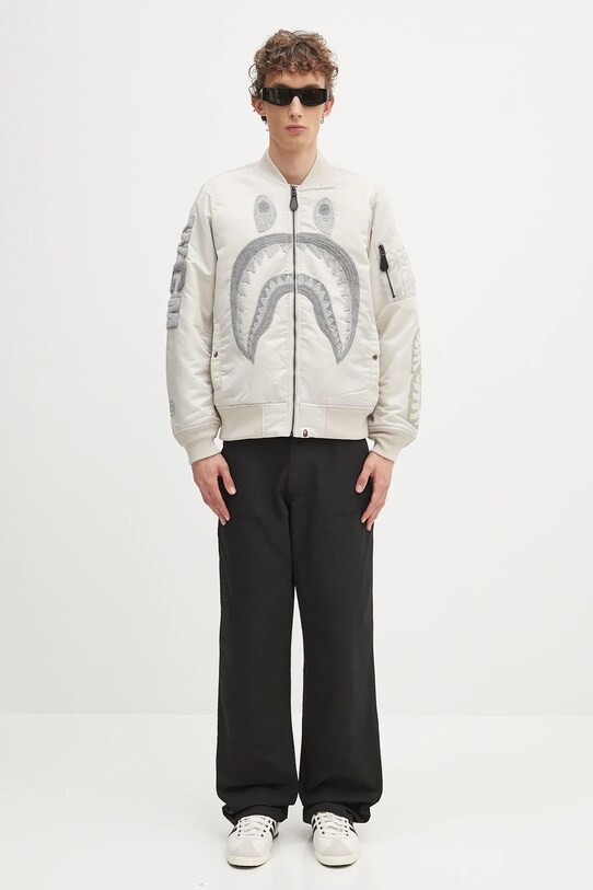 Bomber jakna A Bathing Ape Shark nylon twill 1K80241005