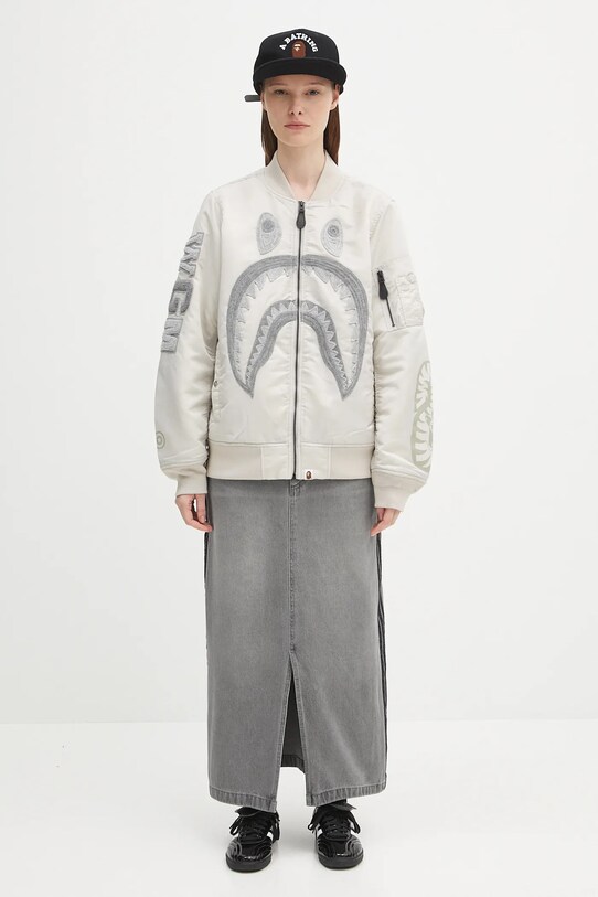Bomber jakna A Bathing Ape Shark nylon twill 1K80241005