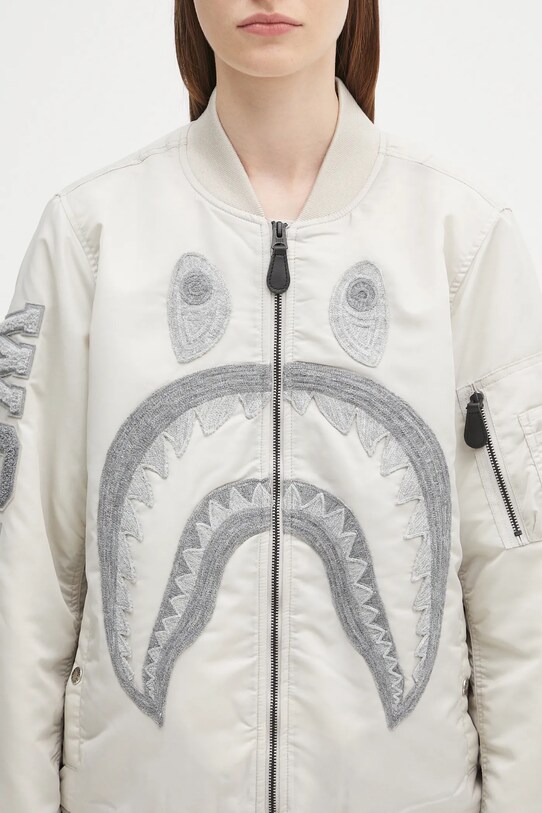 Bomber jakna A Bathing Ape Shark nylon twill 1K80241005