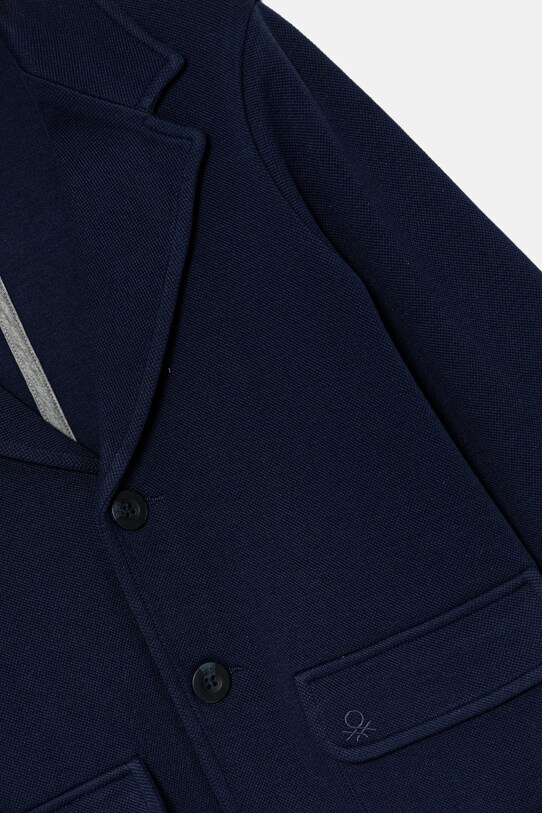 Мальчик Детский хлопковый пиджак United Colors of Benetton 3KWYC600I.G.Seasonal тёмно-синий