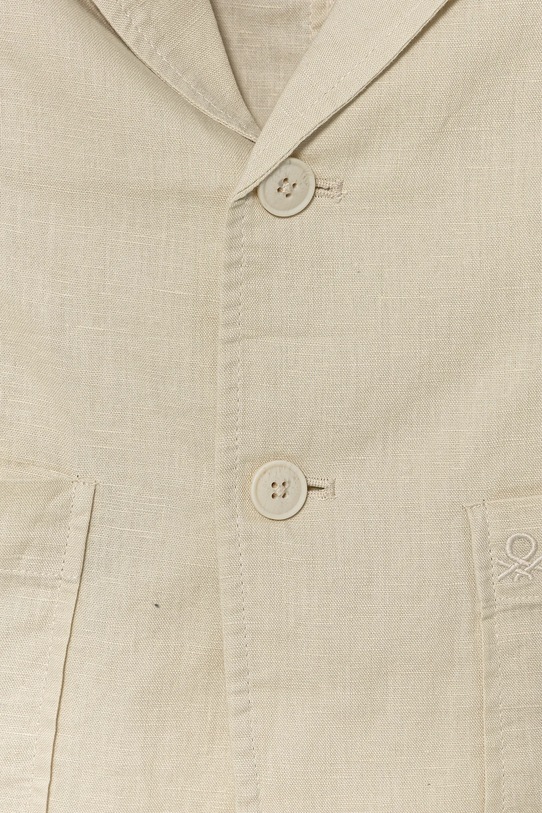 Мальчик Детский льняной пиджак United Colors of Benetton 23WBCW00A.G.Seasonal бежевый