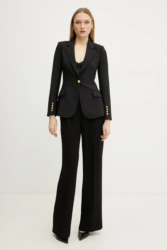 Suknjič Elisabetta Franchi GI14451E2 črna SS25