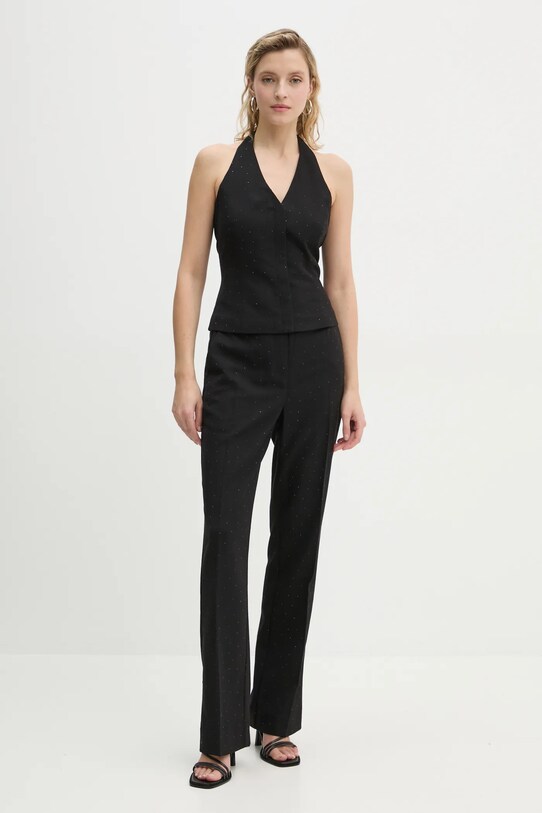Bruuns Bazaar bluzka z domieszką wełny BBW4266 czarny SS25