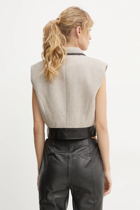 Îmbrăcăminte Bruuns Bazaar vesta din amestec de lana BBW4291 bej