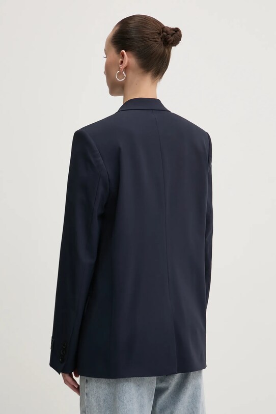 Одежда Шерстяной пиджак MSGM 3841MDG27.257127 тёмно-синий