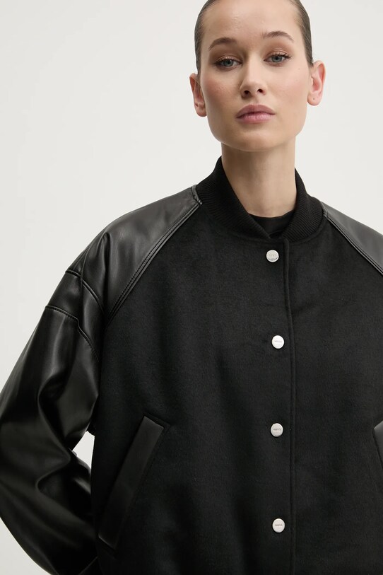 HUGO jacheta bomber din amestec de lana negru 50529951