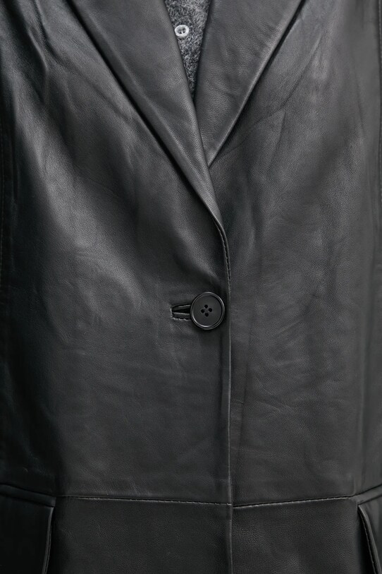 Шкіряний піджак Gestuz 10909547 чорний
