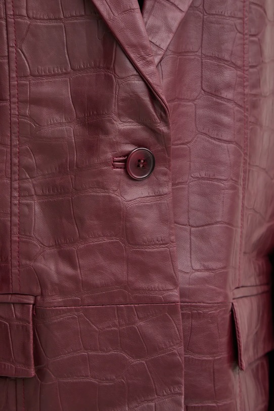 Шкіряний піджак Gestuz 10909797 бордо