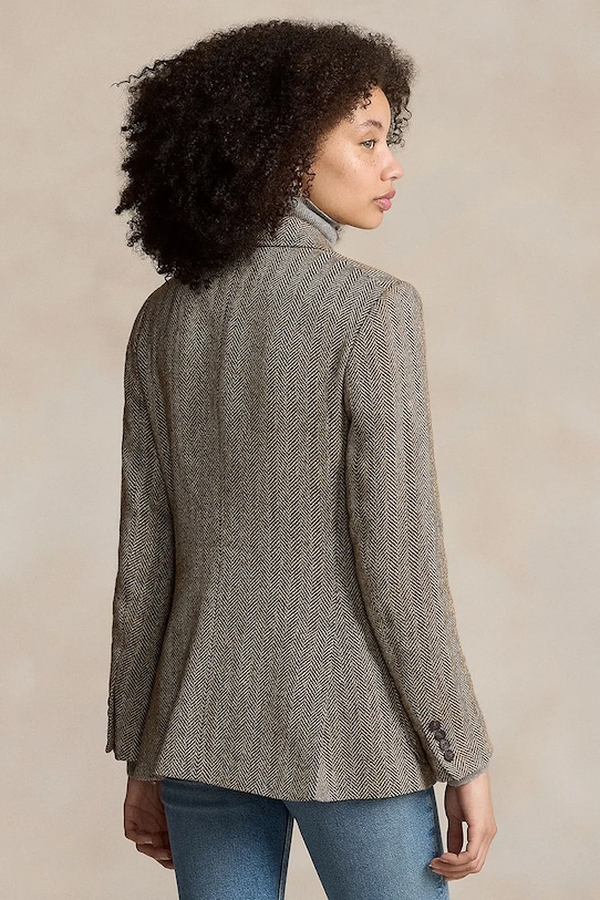 Polo Ralph Lauren marynarka z domieszką wełny 211891070 beżowy SS25