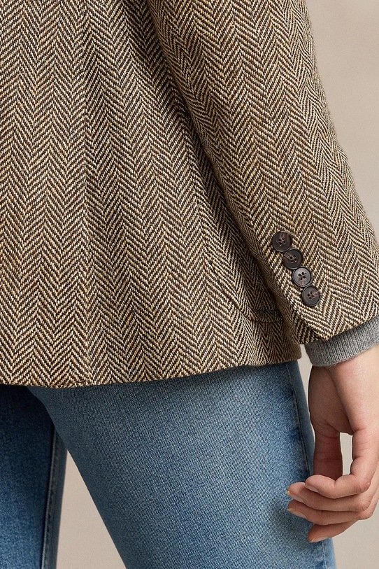 Oblečení Blazer s příměsí vlny Polo Ralph Lauren 211891070 béžová