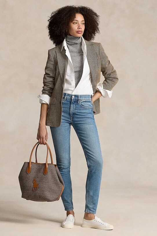 Blazer s příměsí vlny Polo Ralph Lauren 211891070 béžová