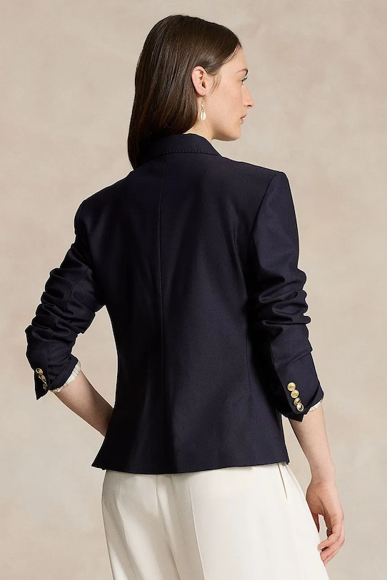 Vlnené sako Polo Ralph Lauren 211910403 tmavomodrá SS25