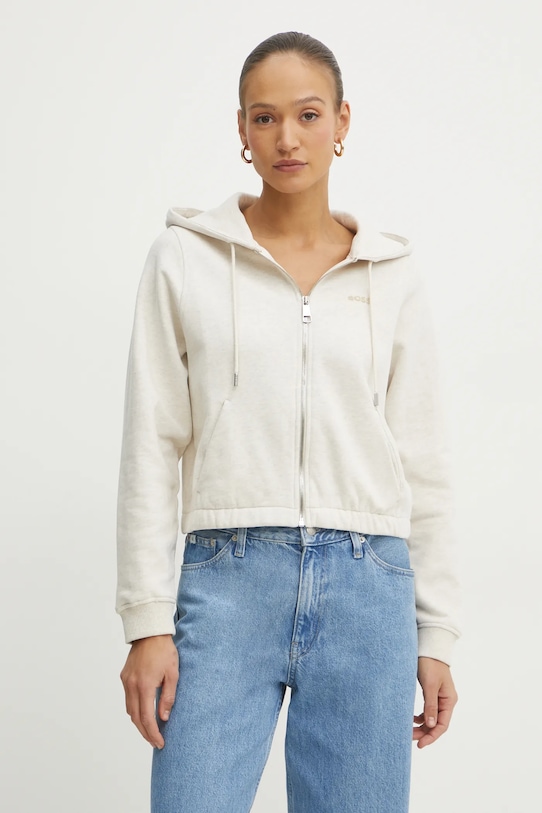 BOSS Orange bluza bawełniana bawełna beżowy 50531834