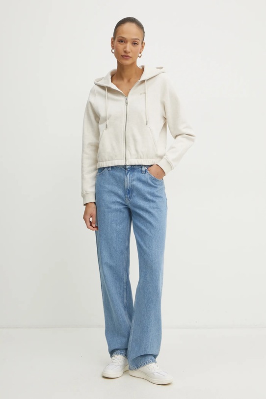 BOSS Orange bluza bawełniana 50531834 beżowy SS25