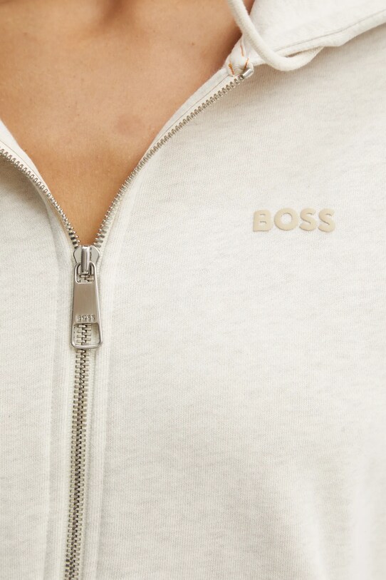 Бавовняна кофта BOSS Orange 50531834 бежевий