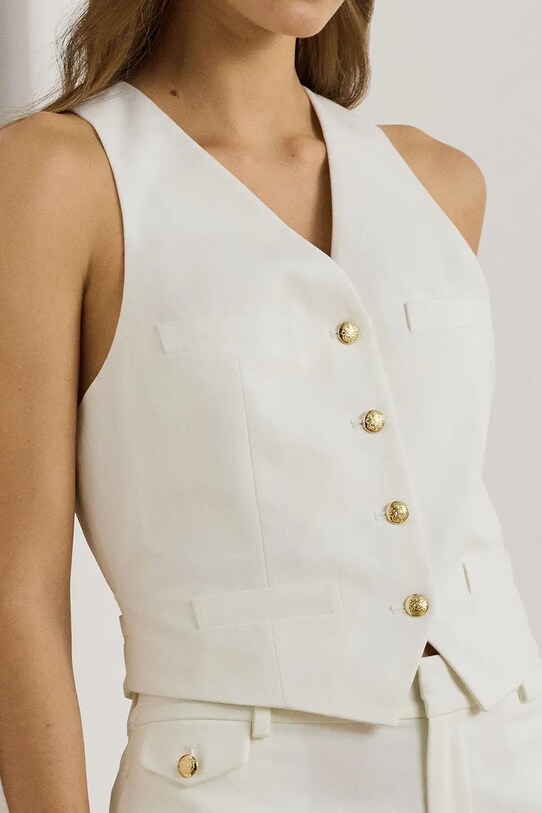 Oblečenie Bavlnená vesta Lauren Ralph Lauren 200957263 biela